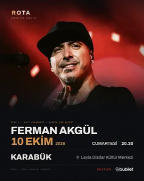 Karabük — Ferman Akgül, 10 Ekim 2026, Leyla Dizdar Kültür Merkezi — 2026 Türkiye turnesi afişi