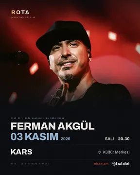 Kars — Ferman Akgül, 03 Kasım 2026, Kars Kültür Merkezi — 2026 Türkiye turnesi afişi
