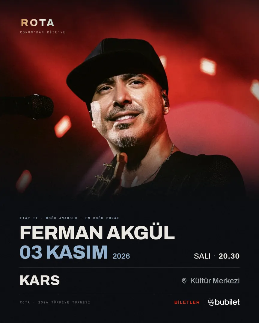 Kars — Ferman Akgül, 03 November 2026, Kars Kültür Merkezi — 2026 Turkey tour poster