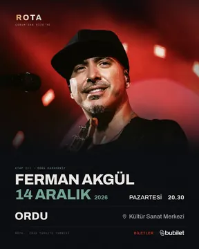 Ordu — Ferman Akgül, 14 Aralık 2026, Ordu Kültür Sanat Merkezi — 2026 Türkiye turnesi afişi